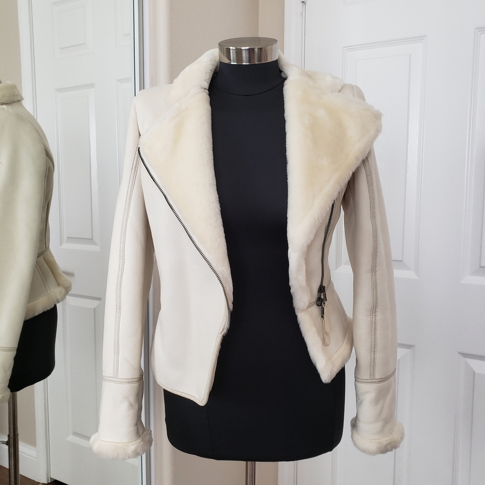 United Colors Of Benetton Off-White Teddy Jacket